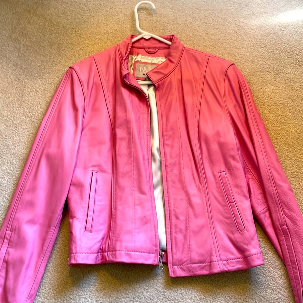 Vintage Super cute hot pink biker jacket